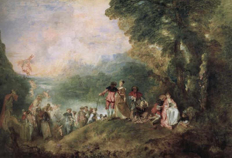 Jean antoine Watteau The base Shirra island goes on a pilgrimage France oil painting art